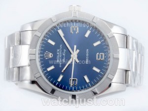 Replica Rolex Air King Precision Automatic With Blue Dial Watch