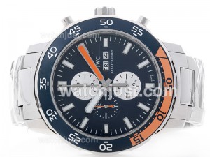 Replica Iwc Aquatimer Working With Blue Dial Orange/blue Bezel S/s Watch