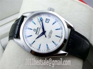 Omega Seamaster Replica Watches Swiss Eta 2824 Movement White Dial With Blue Numerals Watches